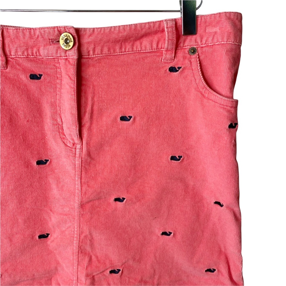Vineyard Vines Squid Pink Cordoroy Whale Mini Skirt 8 - Picture 2 of 5